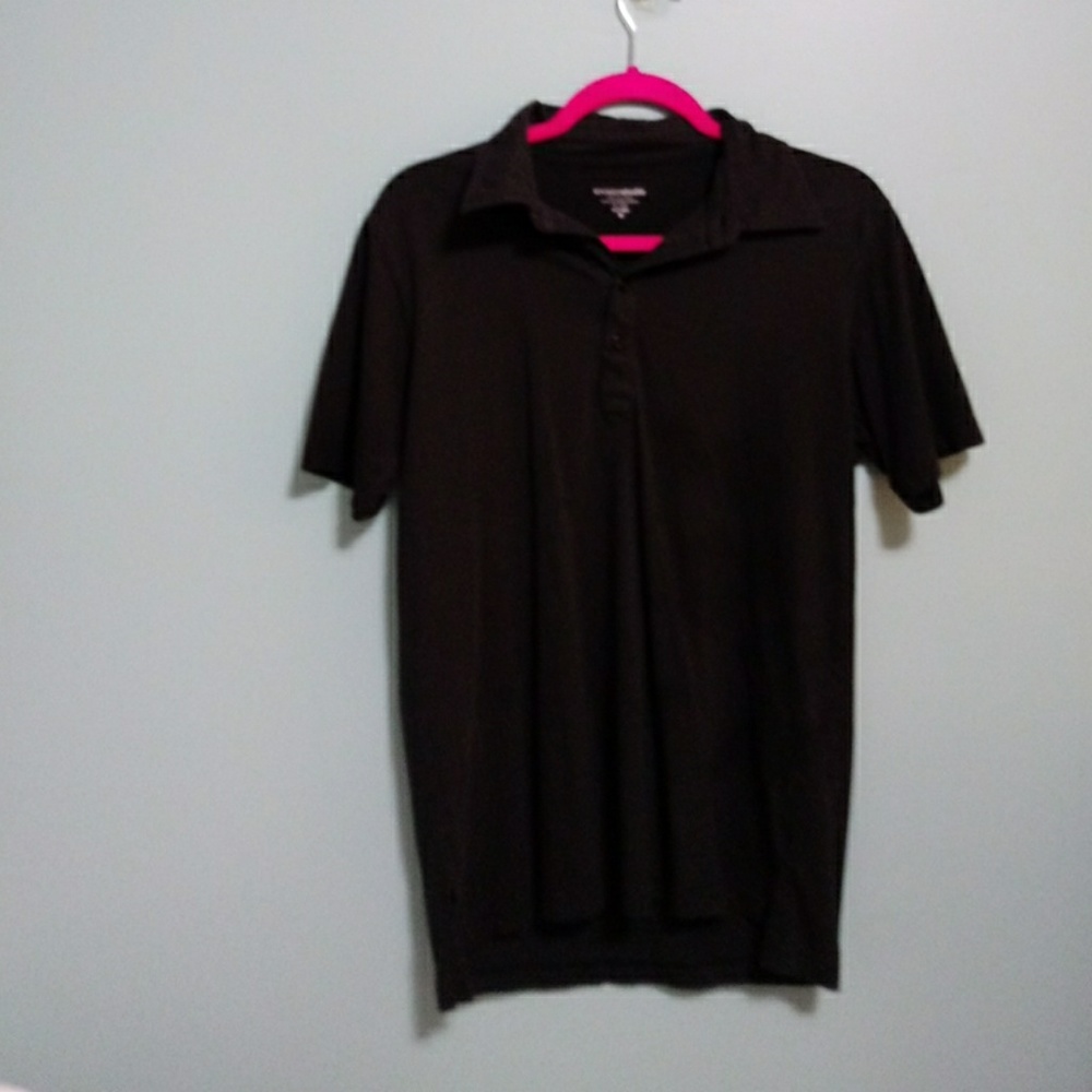 Envisionstudio fitted black polo shirt